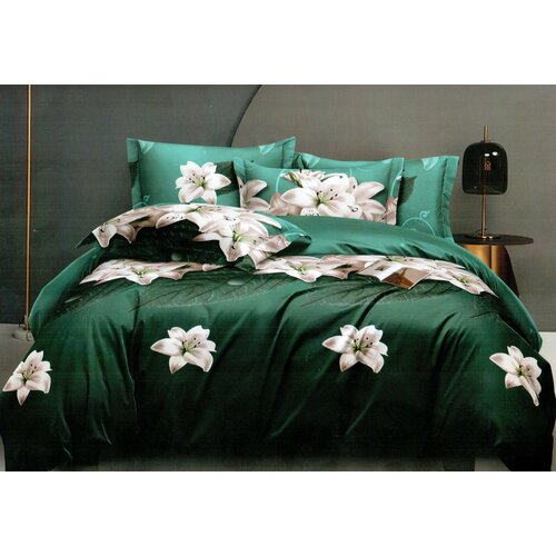 Постельное белье 2 х спальный комплект, евро простыня, наволочки 70х70, поли сатин