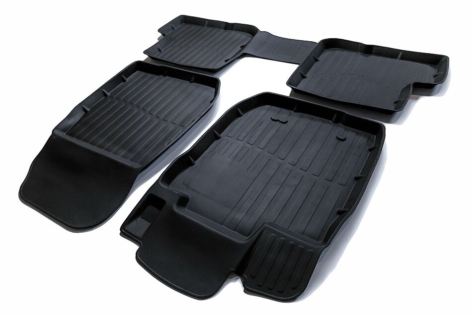 Резиновые 3D Premium коврики в салон SRTK для Renault Duster (2010-2015)