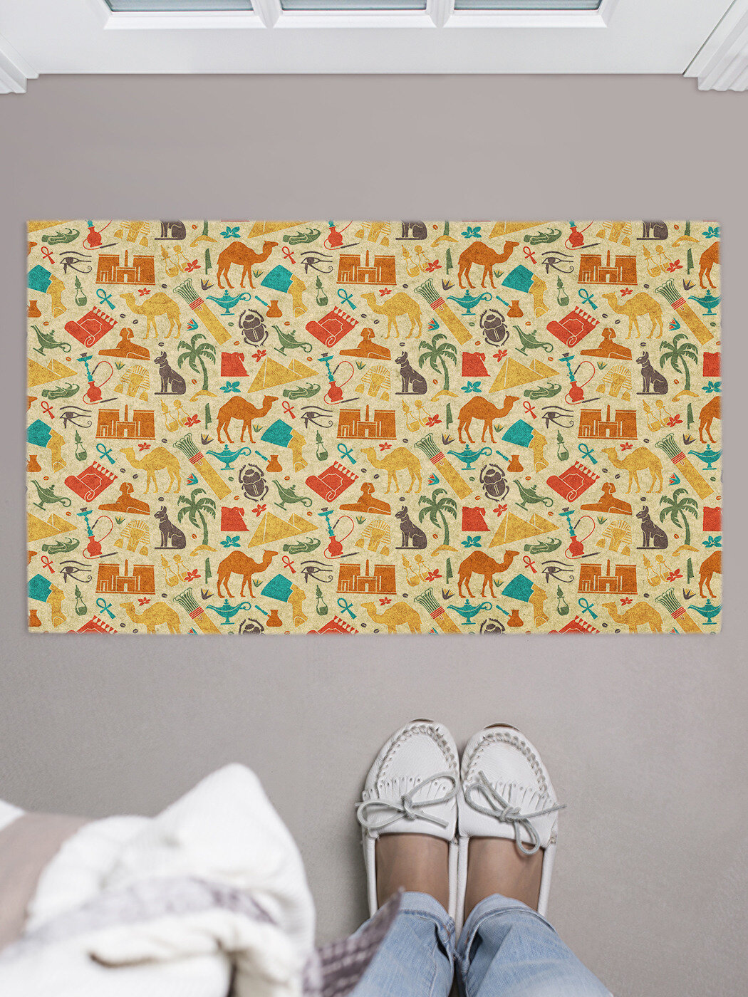 Коврик придверный в прихожую с принтом 