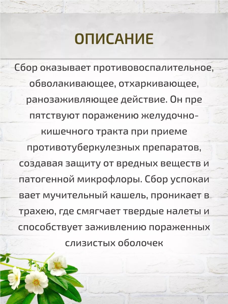 Картинки Сбор монастырский при туберкулезе 100 г