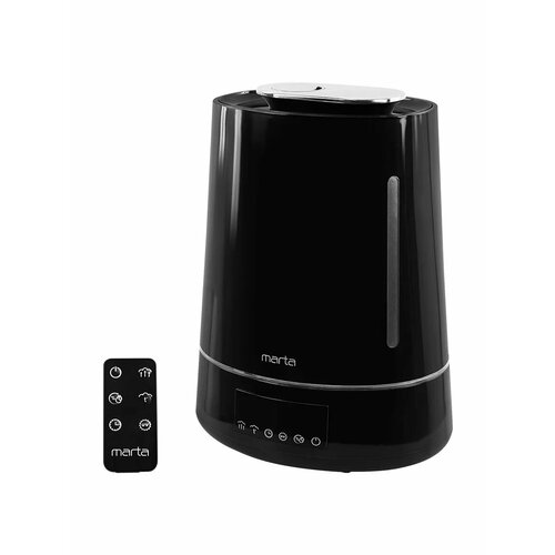 Увлажнитель воздуха ультразвуковой MARTA MT-HF4701D верхний залив антивирусная УФ - лампа функция теплый пар черныйсеребро 3500₽