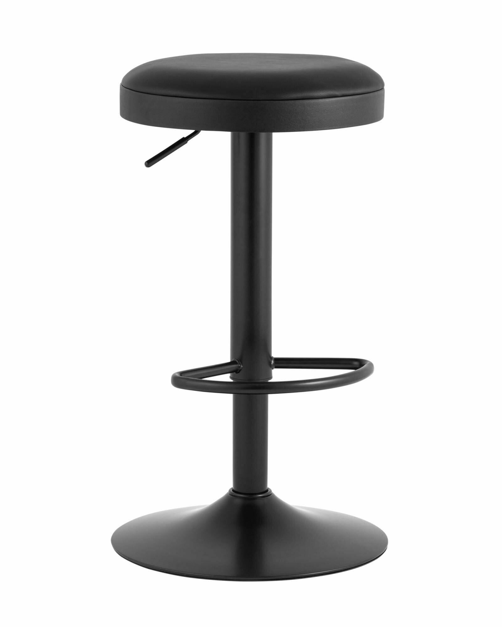 Стул барный Бри STOOL GROUP черный, экокожа, металл, мягкое сиденье, без подлокотников