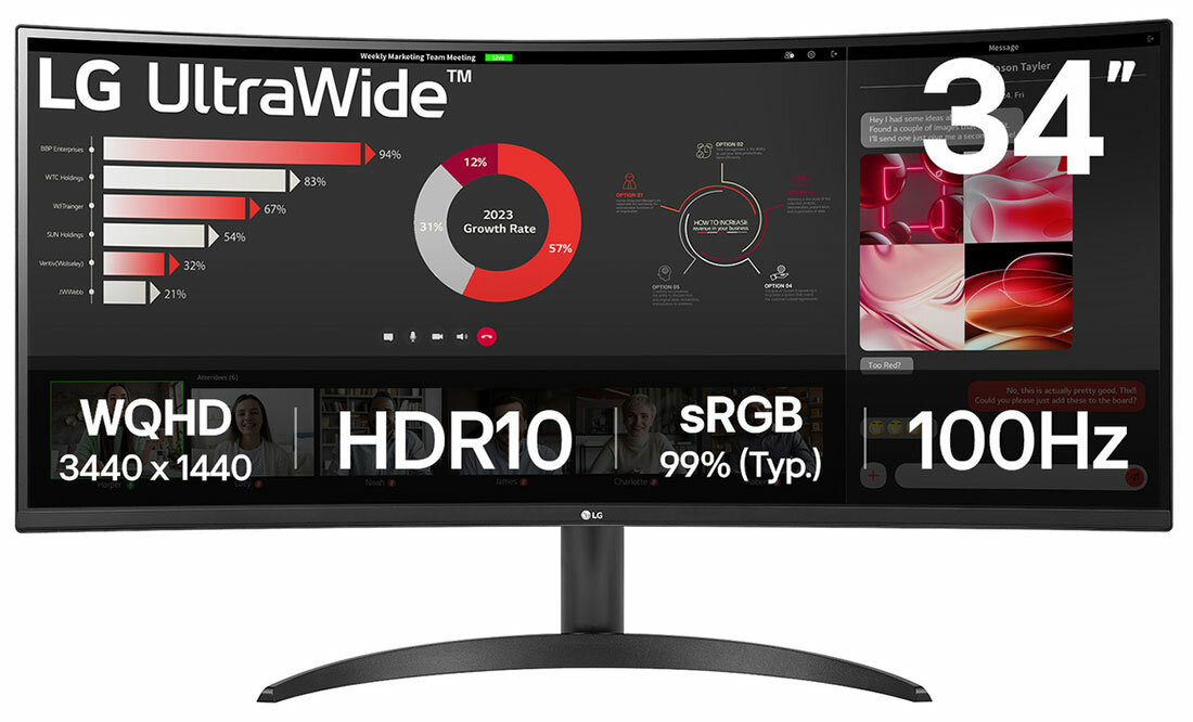 ЖК монитор LG 34", черный (34WR50QK-B)