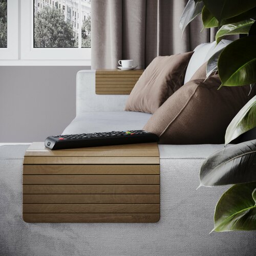 Комплект 2 шт декоративная подставка - накладка на подлокотник дивана цвет Дуб северный