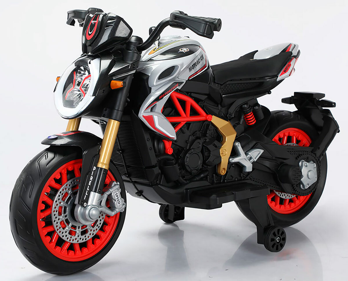 Детский электромотоцикл ToyLand Moto Augusta 800RC YKB5937 серый
