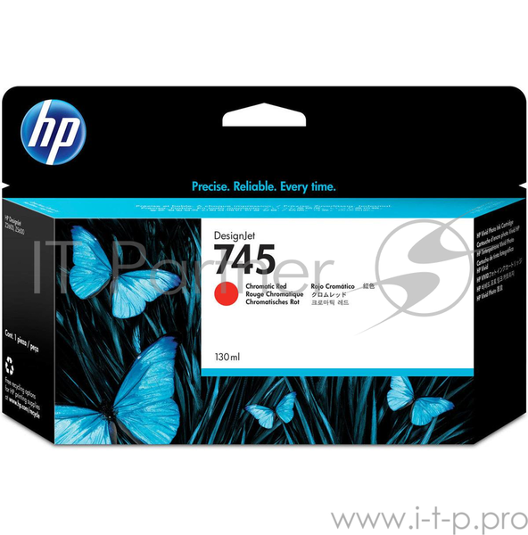 Картридж струйный HP 745 (F9K00A) хроматический красный - фото №1
