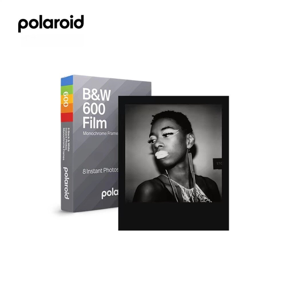 Polaroid B&W 600 Film Черно-белая Пленка Фотобумага Для Пленочного Фотоаппарата Polaroid 8 Листов Фотобумаги