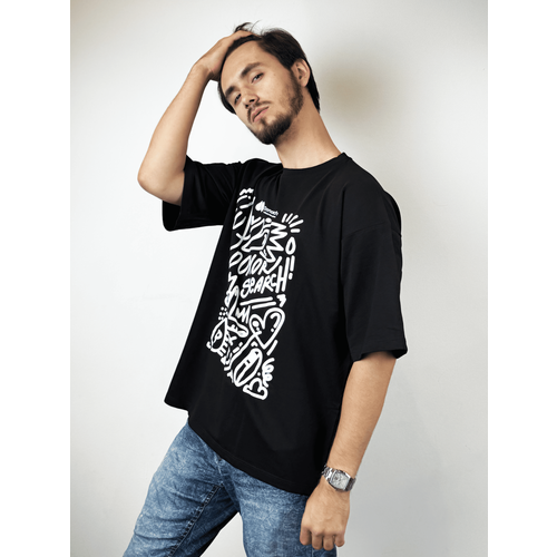 фото Футболка donorsearch oversize s-m, 1 шт., размер s-m, черный