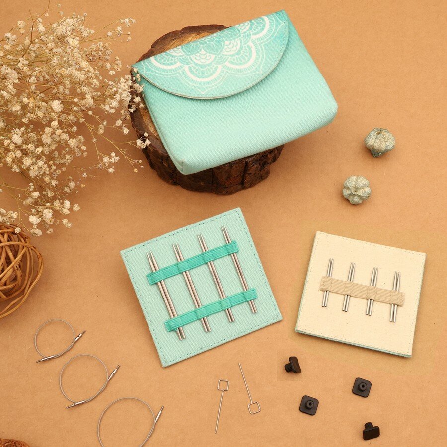 Набор спиц съемных мини Mindful Petite Mini, длмеа 5см и 7,5см, 8 размеров, KnitPro, 36340