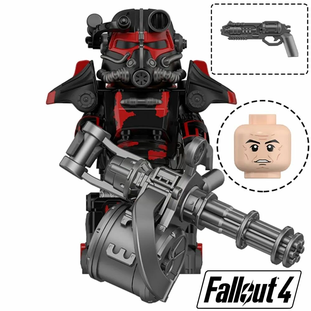 Конструктор Fallout: Т-45 Силовая броня, сборная фигурка, совместима с LEGO, 251–500 деталей