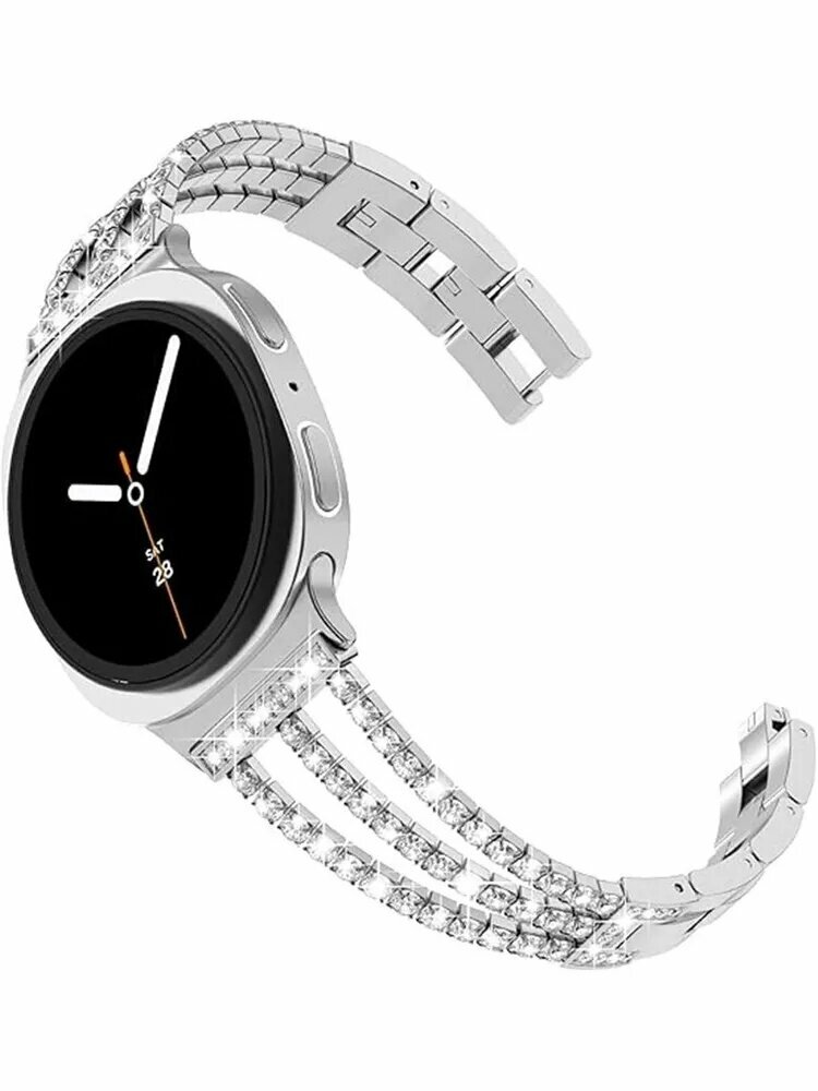 Ювелирный ремешок для Samsung Galaxy Watch 8 40 мм 44 мм/8 Классический 46 мм браслет со стразами для Galaxy Watch 8
