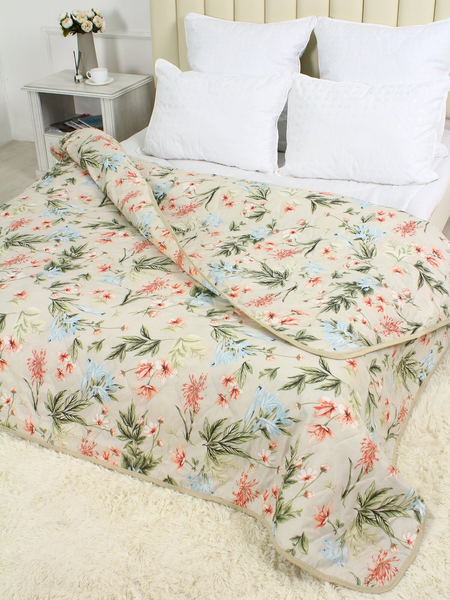 Одеяло Дачное летнее облегченное, 2-х спальное в полиэстере - фотография № 1