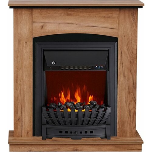 Электрокамин Barcelona дуб табачный с очагом Aspen Black