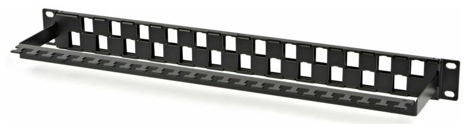 Патч-панель наборная Hyperline PPBL3-19-24S-RM 19" 1U 24xRJ45