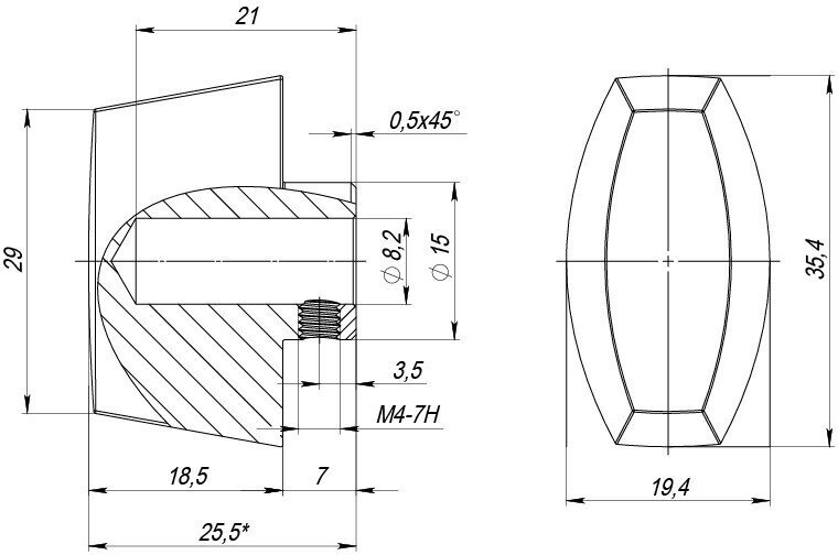 Вертушка на шток цилиндра Fuaro T. Knob-RL (CB-RL) CP-8 хром