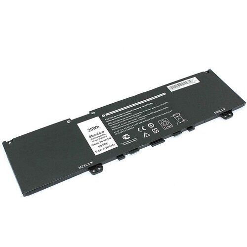 Аккумулятор OEM (совместимый с 39DY5, F62G0) для ноутбука Dell Inspiron 13 7373 11.4V 2200mAh черный шлейф для матрицы dell 7370 7373 p n 450 0b501 0001