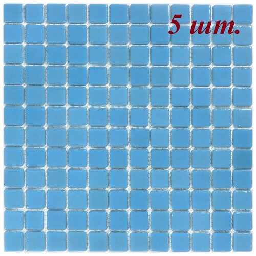 плитка керамическая вайоминг 3д 40х27 5 см упаковка 1 65 м кв Плитка мозаика стеклянная Vidrepur MK25102 Sky Blue (однотонная), 1 уп. (0,5 кв. м.)