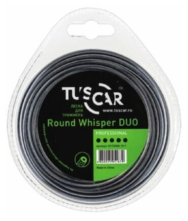 Леска для триммера TUSCAR Round Whisper DUO Professional, 2.70мм* 12м - фотография № 3