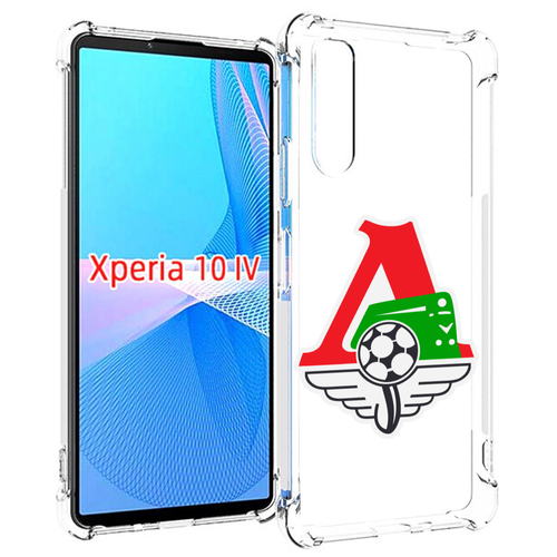 Чехол MyPads фк локомотив москва мужской для Sony Xperia 10 IV (10-4) задняя-панель-накладка-бампер