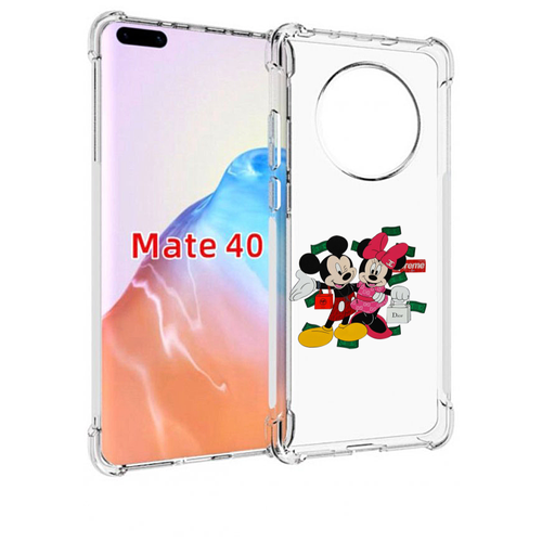 Чехол MyPads модные-микки-маус детский для Huawei Mate 40 / Mate 40E задняя-панель-накладка-бампер