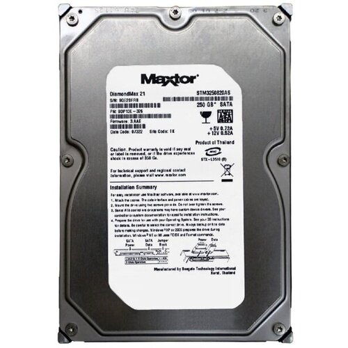 Жесткий диск Maxtor 9DP13E-326 250Gb 7200 SATAII 3.5 HDD жесткий диск maxtor 9dp13e 326 250gb 7200 sataii 3 5 hdd