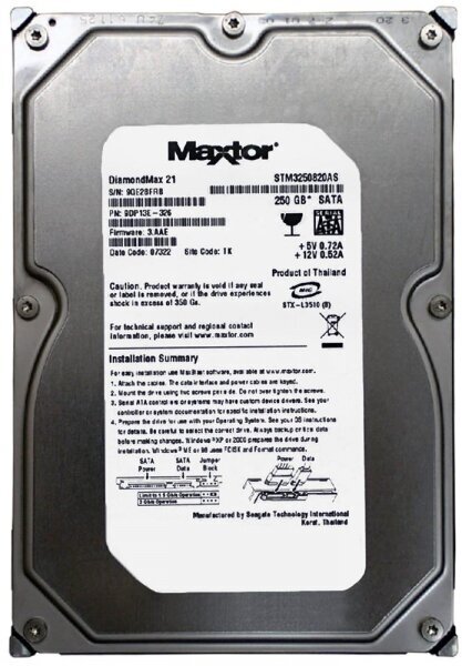 Жесткий диск Maxtor STM3250820AS 250Gb 7200 SATAII 3.5" HDD