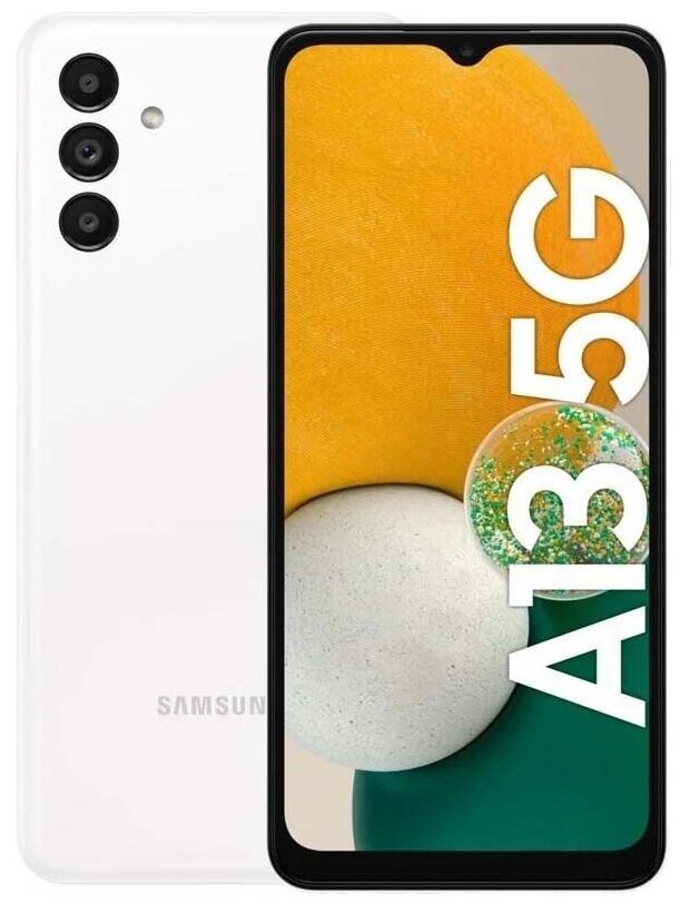 Смартфон Samsung Galaxy A13 5G 4/64 Гб White EU (SM-A136 мощный процессор Dimensity 700)