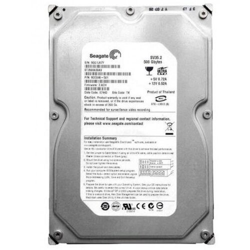 Для домашних ПК Seagate Жесткий диск Seagate ST3500630NA 500Gb 7200 IDE 35 HDD 1068500₽
