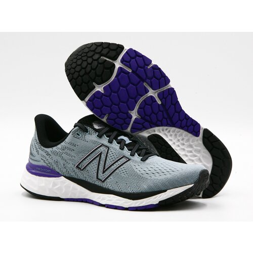 фото Кроссовки new balance fresh foam fresh foam 880v11, демисезон/лето, беговые, полнота d, перфорированные, размер 12 us, фиолетовый, серый