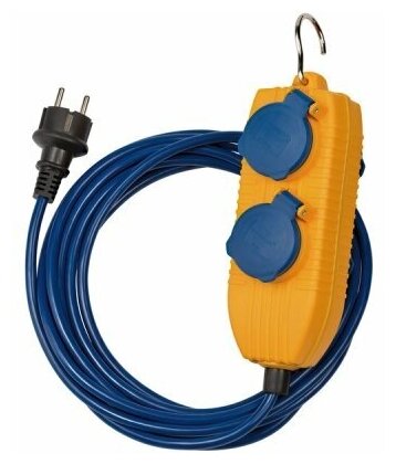 1161750020 Brennenstuhl удлинитель Extension Cable, 5 м, 4 роз, синий, IP54