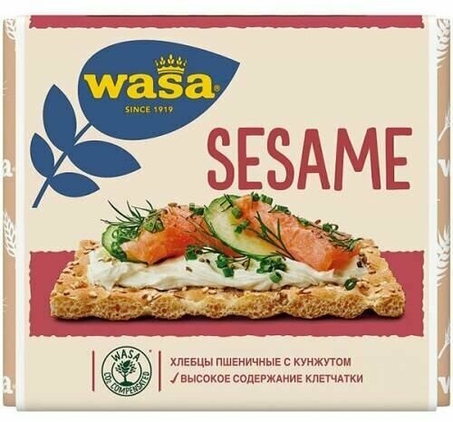 Wasa Хлебцы пшеничные Sesame с кунжутом, 200 г, 4 шт