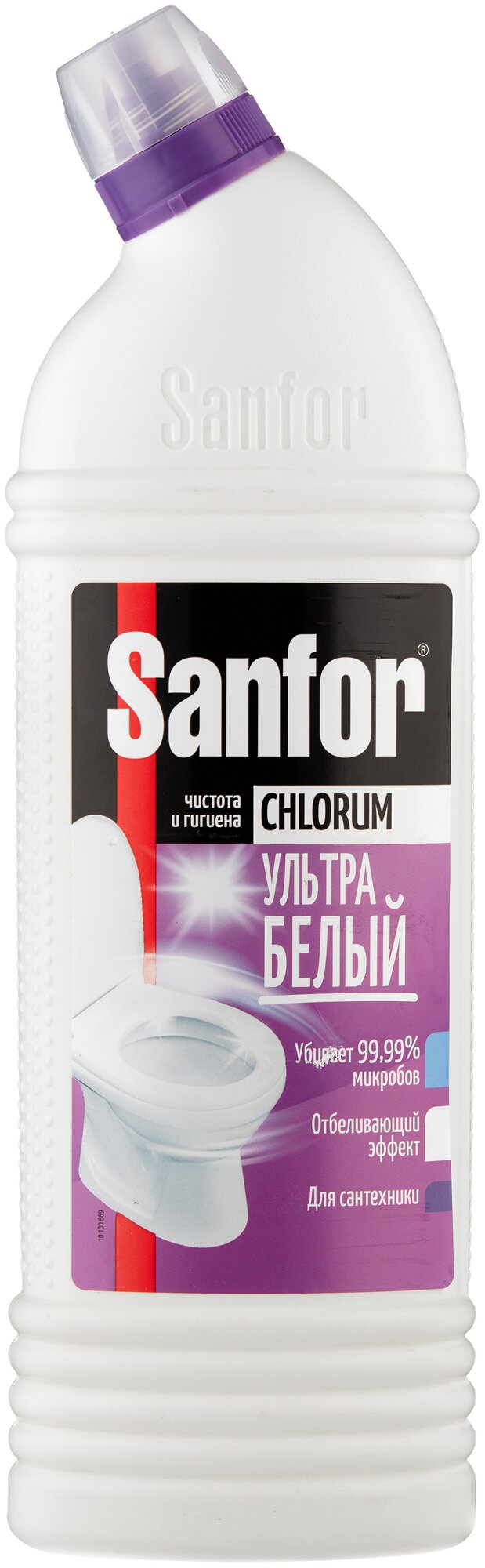 Sanfor Чистящее средство для ванны и тулета с хлором 1 л - фотография № 8