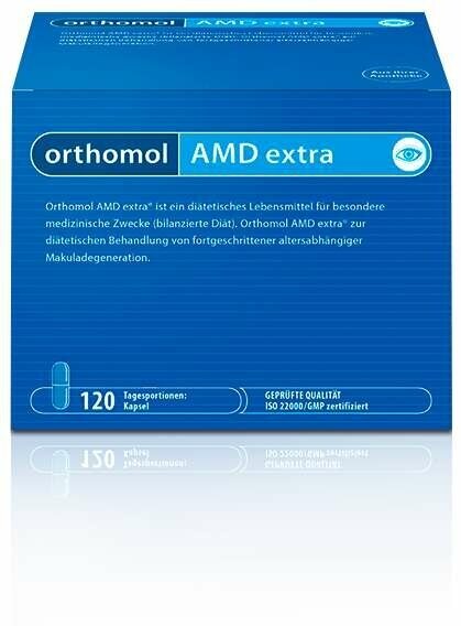 Orthomol (Ортомоль) AMD extra капсулы 540 мг 120 шт. Orthomol pharmazeutische Vertriebs GmbH - фото №11