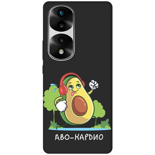 Матовый чехол Avo-Cardio для Honor 70 Pro / Honor 70 Pro+ / Хонор 70 / 70 Про Плюс с 3D эффектом черный матовый чехол avo gymnastic для honor 70 хонор 70 с 3d эффектом черный