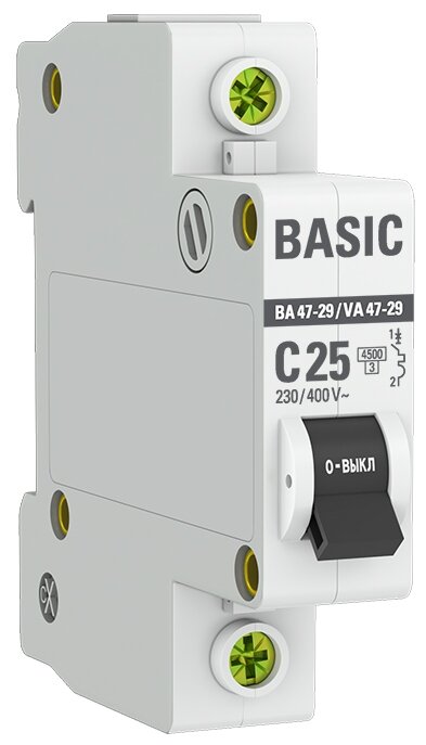 Автоматический выключатель EKF ВА 47-29 1P (C) 45kA