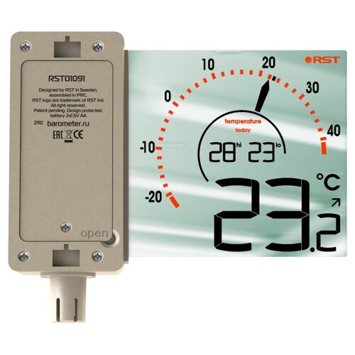 Оконный термометр с инверсивным зеркальным дисплеем RST01091