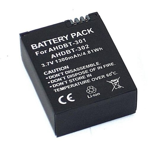 аккумуляторная батарея li ion 26650 6800mah 3 7v 5шт Аккумуляторная батарея для видеокамеры GoPro Hero 3 (AHDBT-301) 3,7V 1600mAh Li-ion