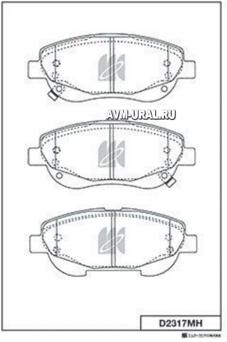 KASHIYAMA D2317MH Колодки тормозные Toyota Avensis 09- D2317MH