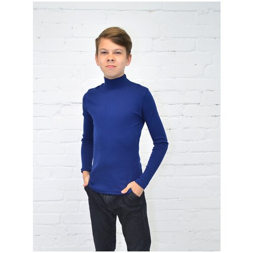 фото Водолазка рид - родители и дети, размер 134-140, синий
