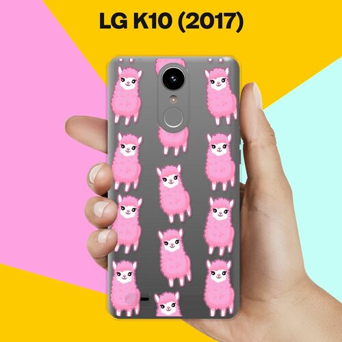 Силиконовый чехол на LG K10 (2017) Ламы / для Лджи К10 2017