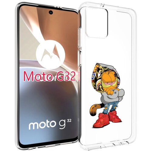 Чехол MyPads модный-котяра детский для Motorola Moto G32 задняя-панель-накладка-бампер чехол mypads модный котяра детский для motorola edge plus задняя панель накладка бампер