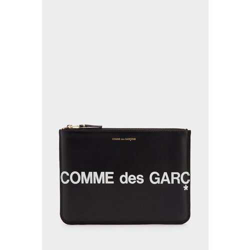 фото Сумка клатч comme des garcons wallet, натуральная кожа, черный