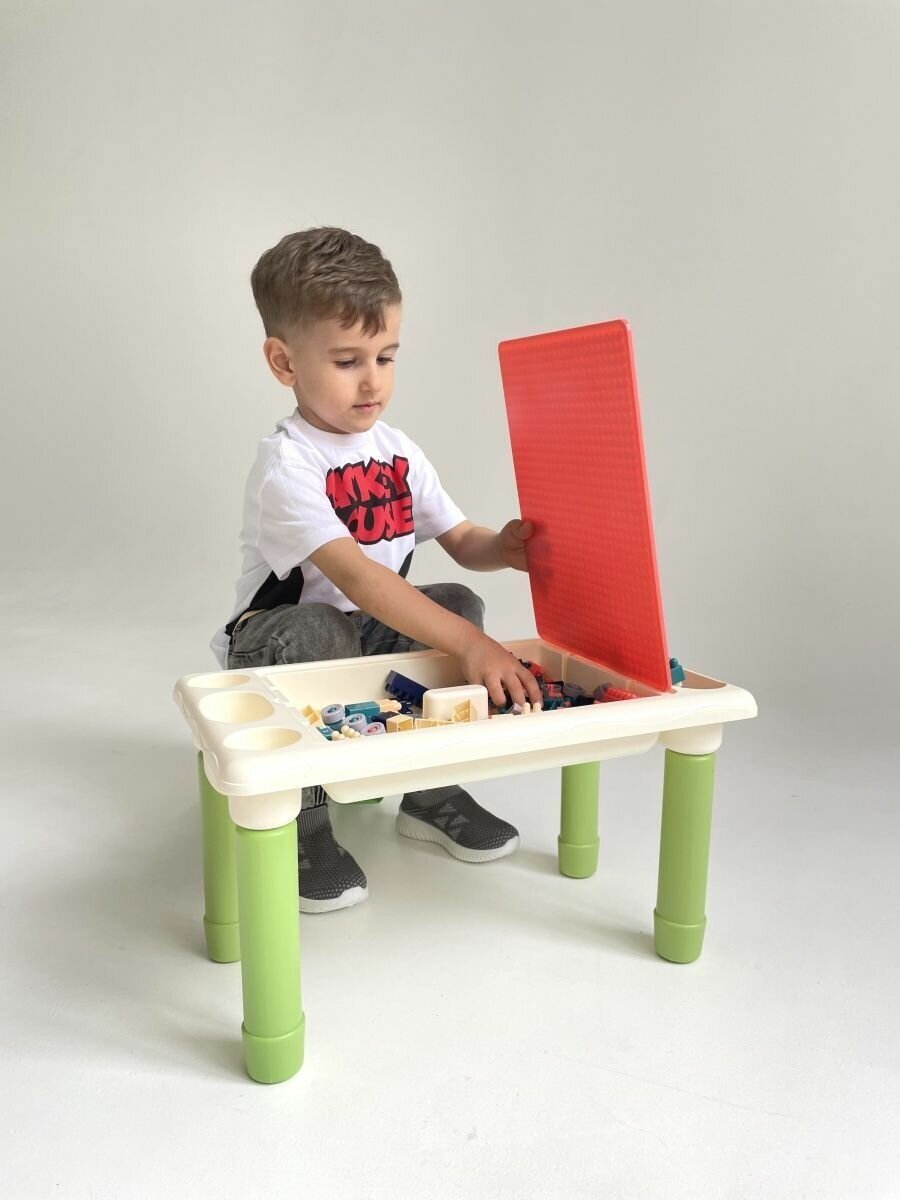 Детский развивающий стол и стул с конструктором - фотография № 8