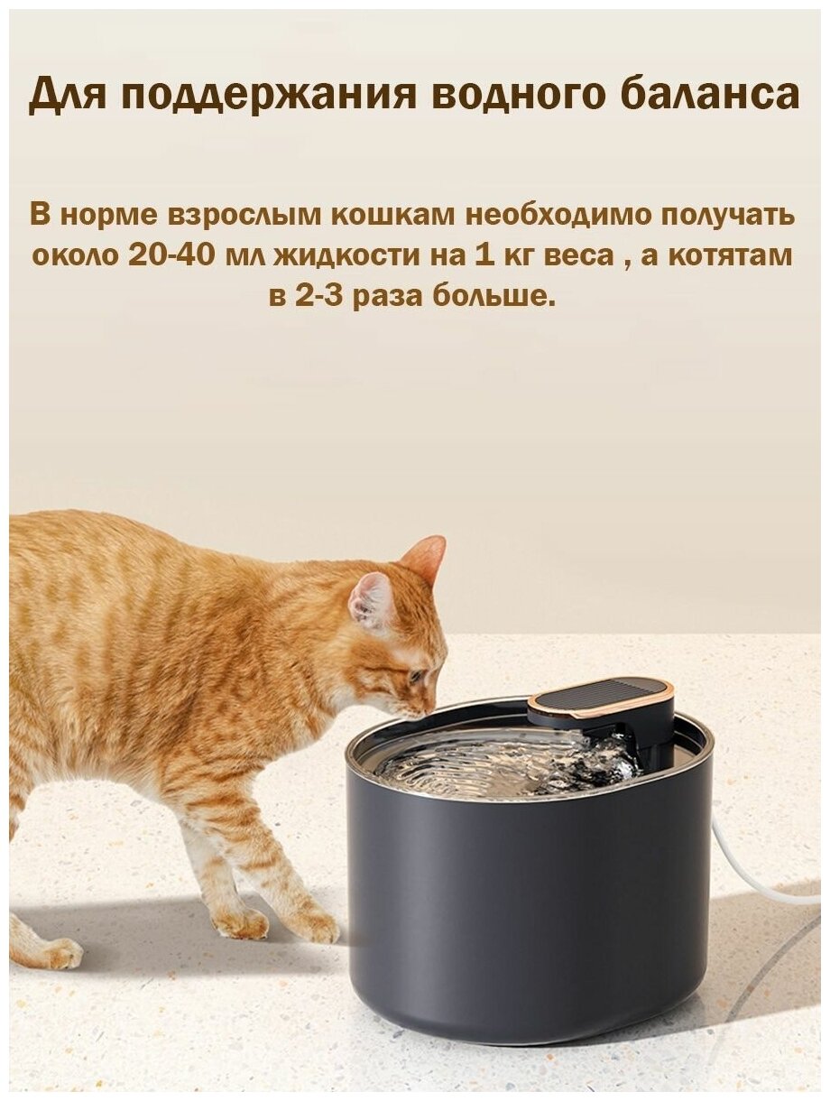 Поилка для кошек и собак, автоматический фонтанчик на 3 литра Nice Pet - фотография № 5