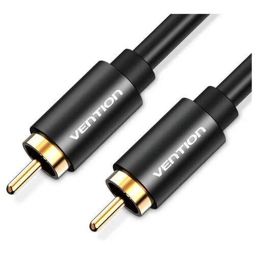 Кабель акустический Vention VAB-R09-B200 аудио RCA M/RCA M - 2м чёрный кабель minijack minijack vention vab b06 b100 m 1 m