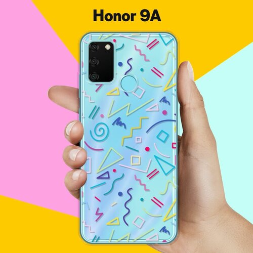 Силиконовый чехол Цветной узор на Honor 9A