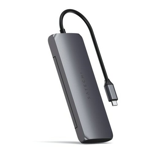 Адаптер Satechi USB-C Hybrid Multiport Adapter (with SSD Enclosure). Цвет: Серый