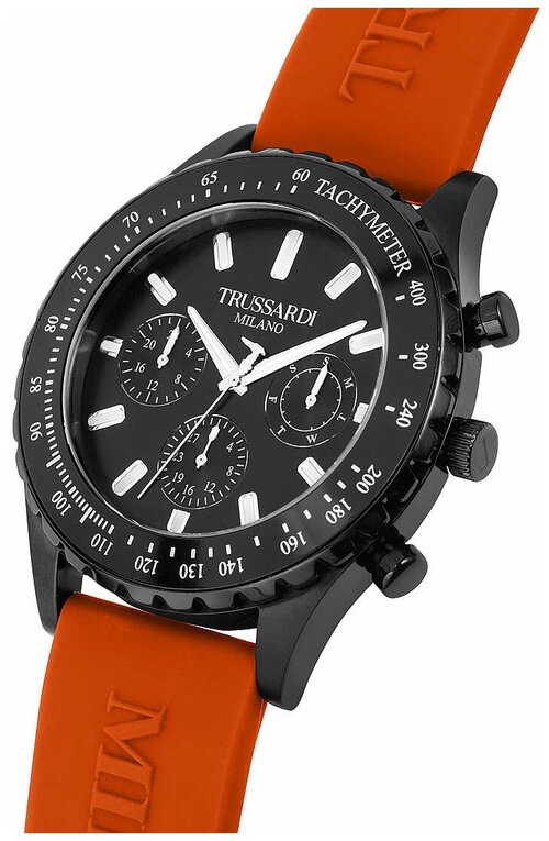 Наручные часы TRUSSARDI R2451148003, черный, оранжевый