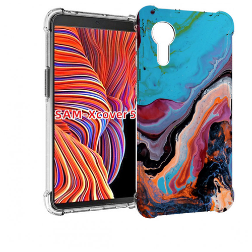 Чехол MyPads смешанные краски для Samsung Galaxy Xcover 5 задняя-панель-накладка-бампер
