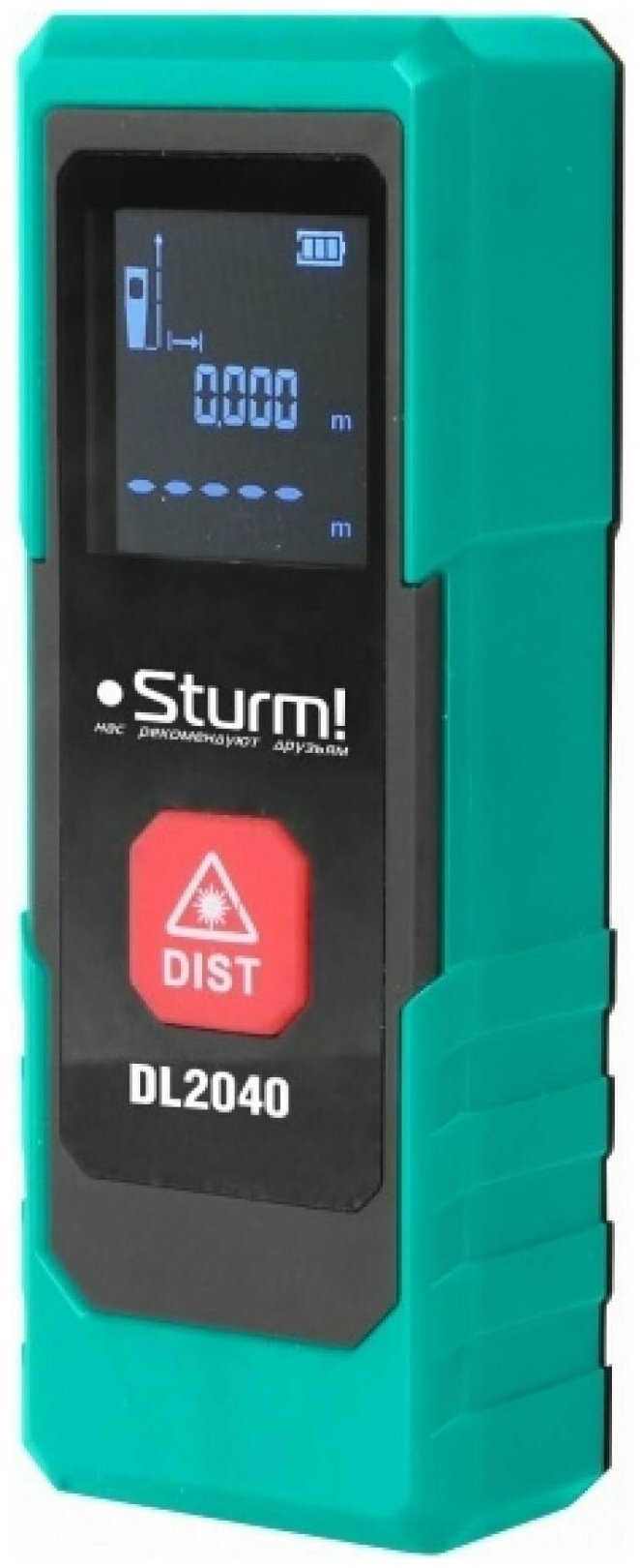 DL2040 Дальномер лазерный,0,05-40м,на 40% компактнее, только измерение расстояния,чехол, Sturm!